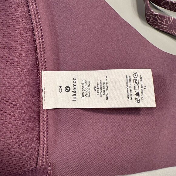 Lululemon Athletica Take Shape Sports Bra Floral Wireless Adjustable Stretch - Picture 3 of 14